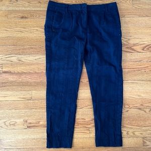 Maison Scotch- Amsterdam Bauw Navy- striped tapered slacks